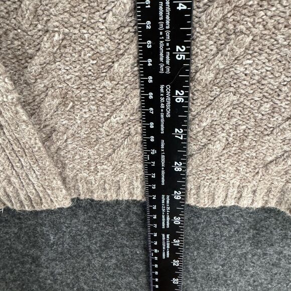 J.Jill Sweater Womens Small Beige Open Front Cardigan Textured Knit Alpaca Blend - Picture 5 of 8